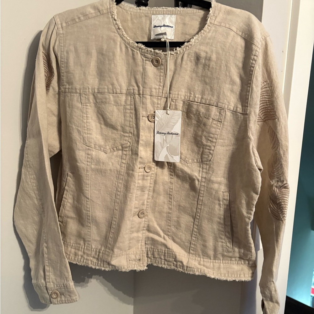 Tommy Bahama Beige Textured Jacket